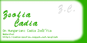 zsofia cadia business card